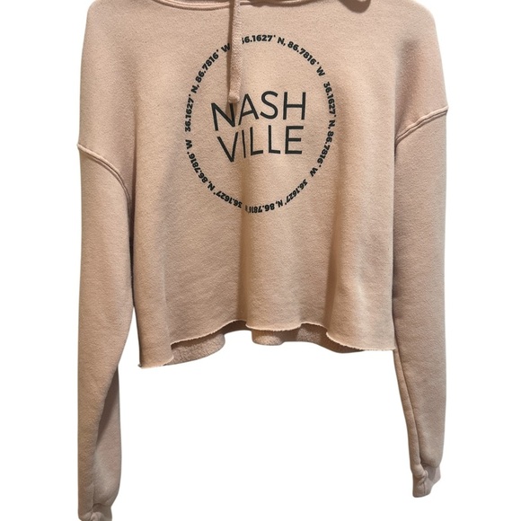 Bella Canvas Tops - Bella + Canvas Nashville Coordinates Cropped Hoodie Sweatshirt Size S Pink